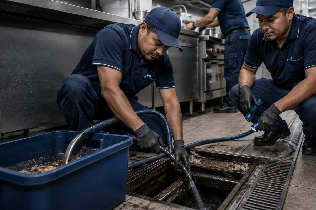 Limpieza de trampas de grasa para tu negocio