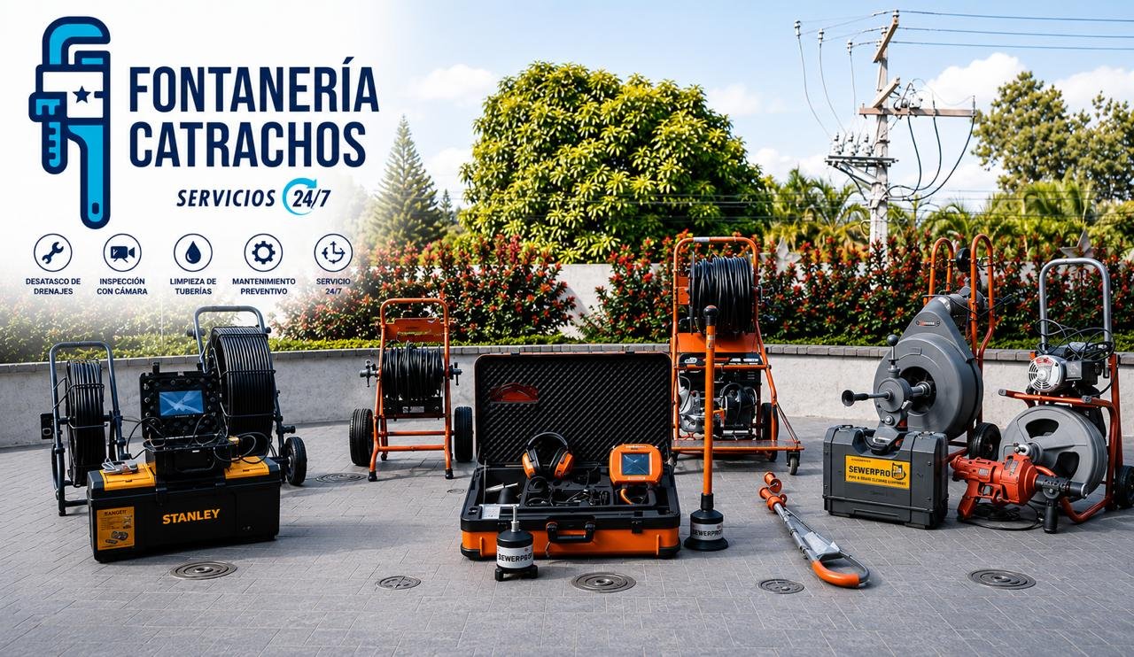 Maquinaria y equipo especializado de Fontanería Catrachos